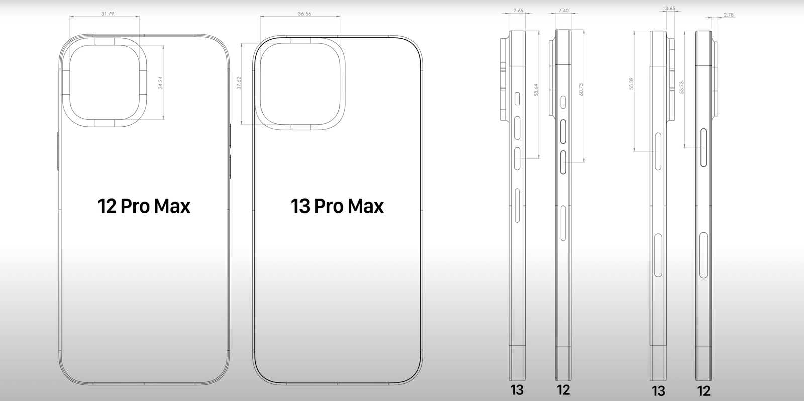 蘋果 iPhone 13 Pro Max CAD 圖泄露，詳細尺寸曝光