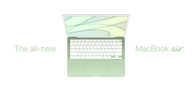 傳蘋果將在明年推出新 MacBook Air：M2 芯片，多彩機身