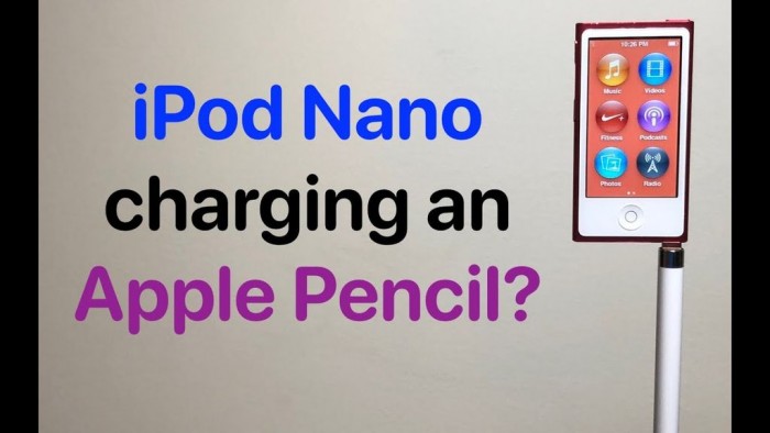 實測：iPod Nano 7 可以為 Apple Pencil 充電