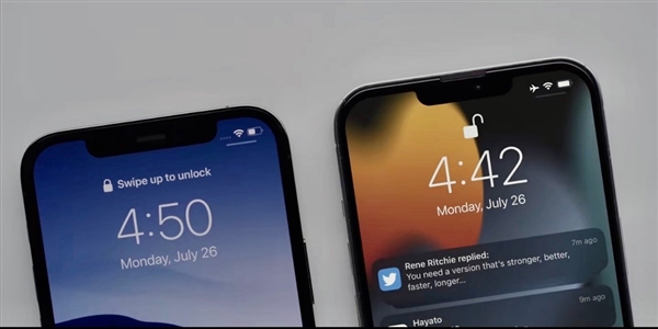疑似 iPhone 13、iPhone 12 真機對比曝光：劉海面積大幅減少