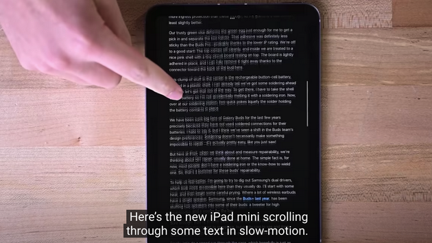 iFixit 拆解蘋果 iPad Mini 6，解釋“果凍屏”問題