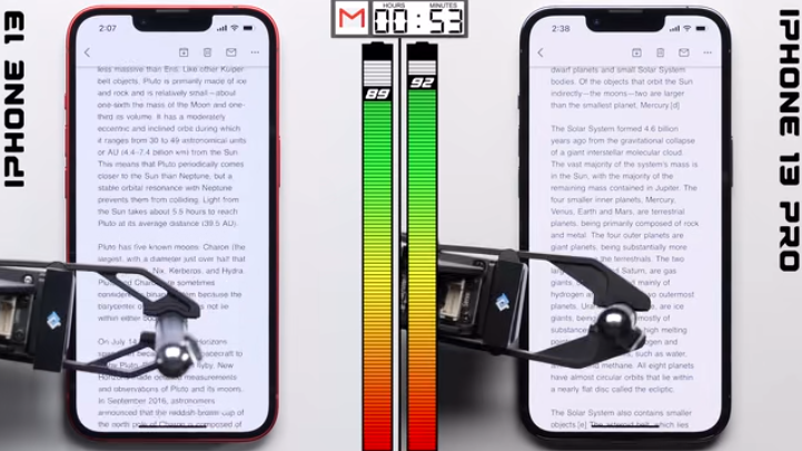 蘋果 iPhone 13 和 iPhone 13 Pro 續航實測對比：動態刷新技術確實有效