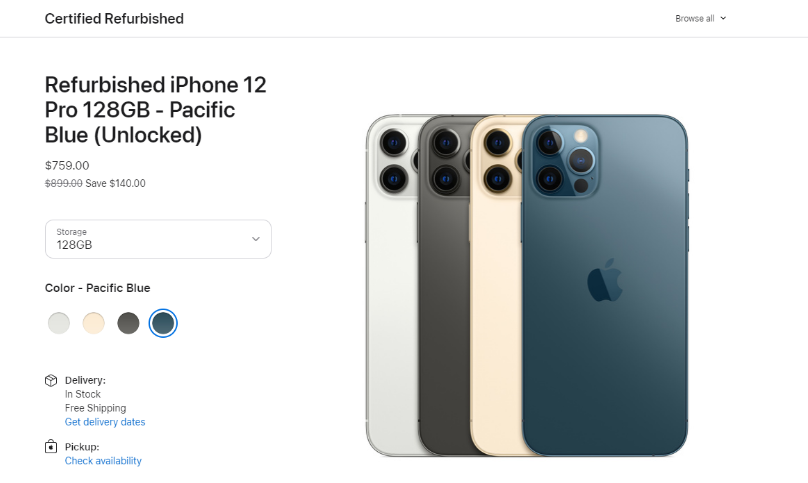 美國商店下單：白色iPhone 12 Pro 翻新機5131起！