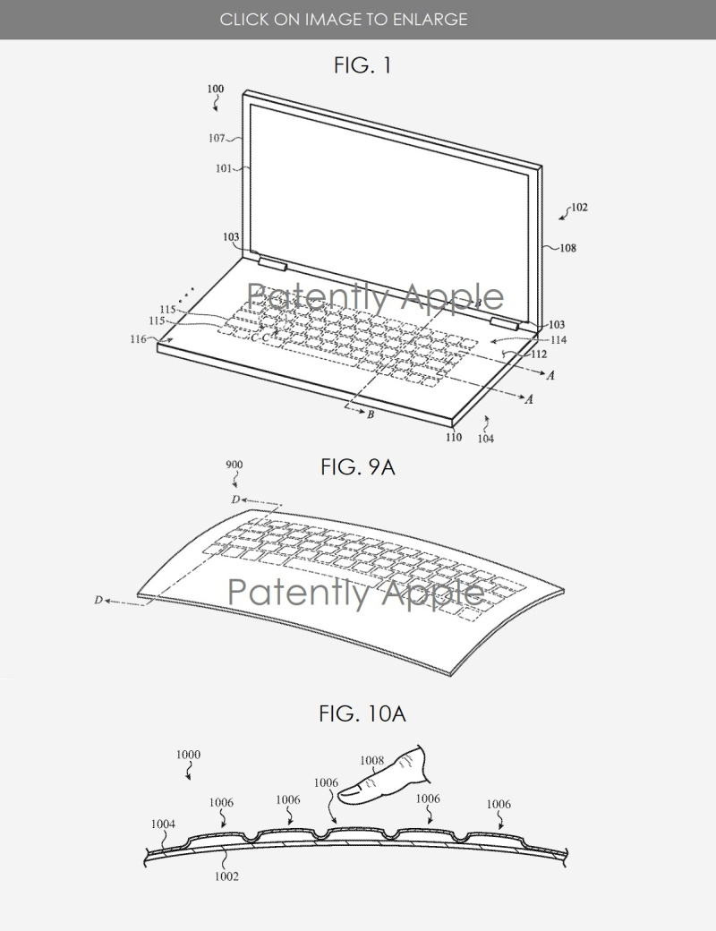 蘋果新專利：使用玻璃制造 MacBook，鍵盤可彎曲變形