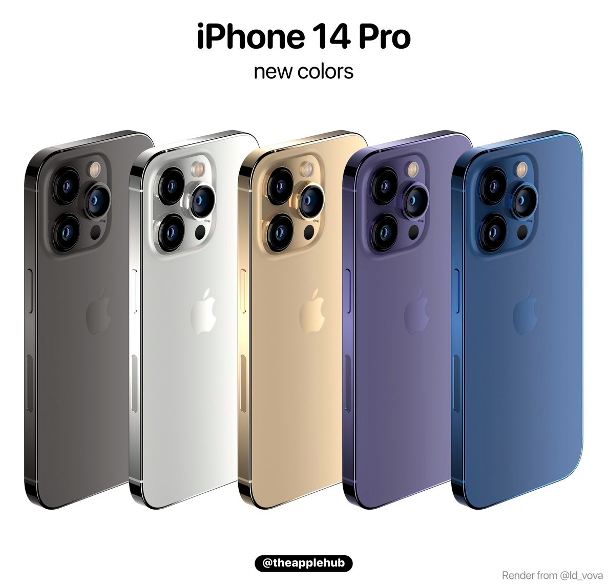 蘋果 iPhone 14 Pro 五種配色對比圖：你喜歡哪款？