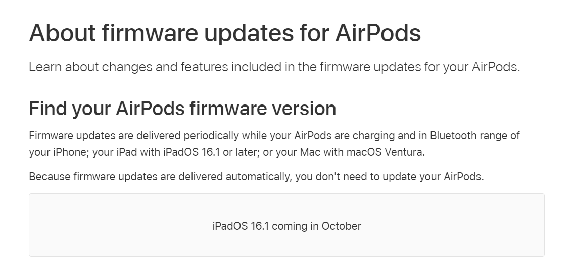 蘋果開始公布 AirPods 固件更新內容