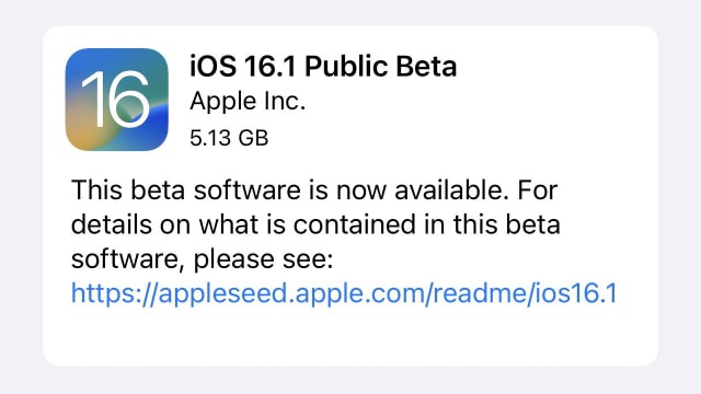 蘋果發布 iOS 16.1 首個公開測試版：全面支持電量百分比顯示