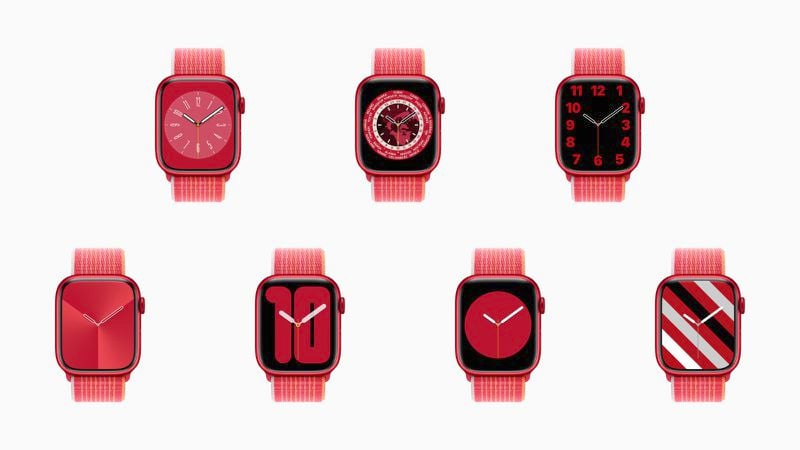 蘋果：Apple Watch 可下載 7 款 (RED) 版紅色表盤