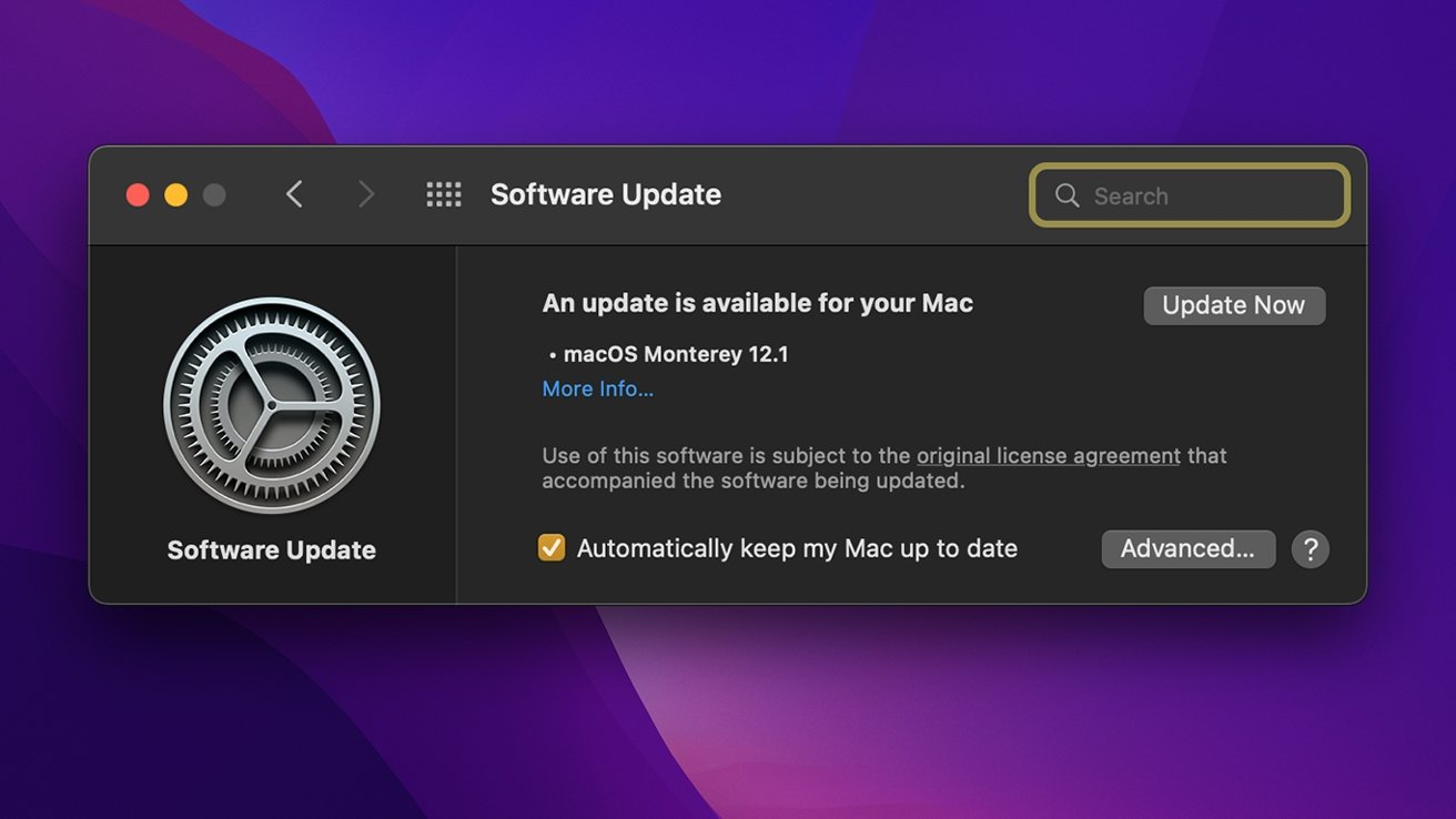 部分用戶抱怨在M1Mac上無法檢測到macOS12.1更新