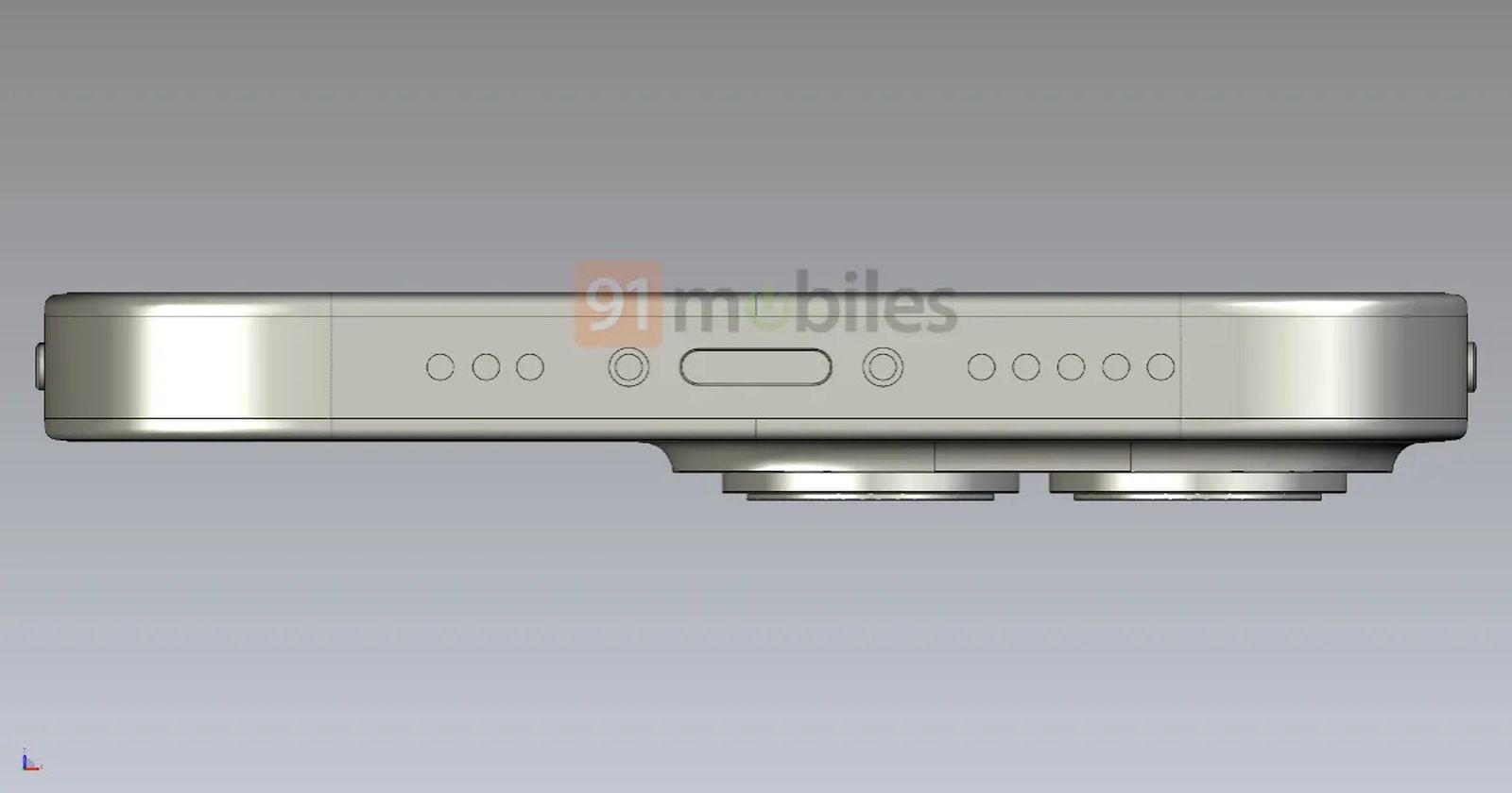 最新iPhone14Pro渲染圖流出打孔藥丸狀設計