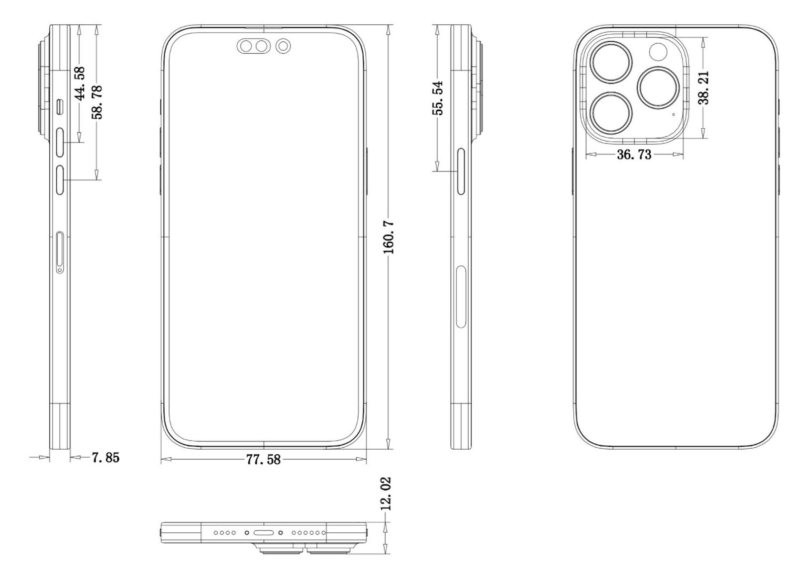 iPhone14Pro/ProMax設計草圖曝光：攝像頭更凸了