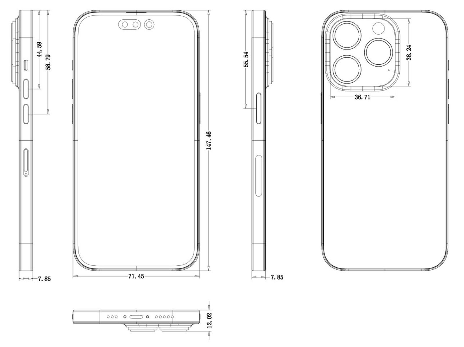 iPhone14Pro/ProMax設計草圖曝光：攝像頭更凸了