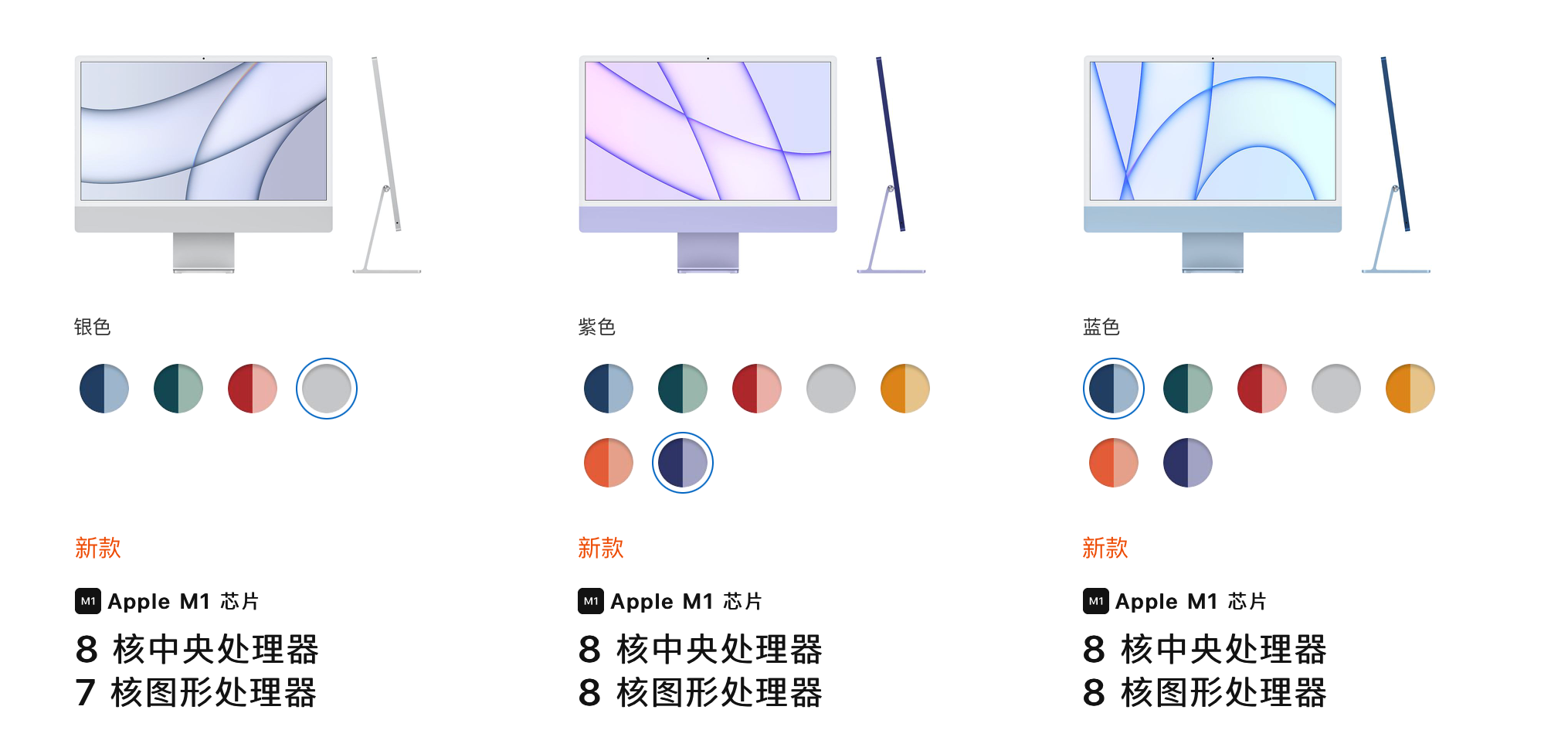 9月15日後蘋果零售店將開售24英寸iMac的所有配色版本