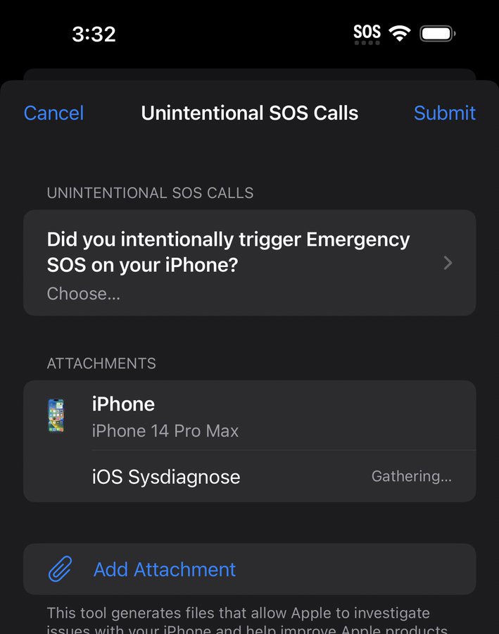 蘋果在 iOS 16.2 Beta 中收集意外激活 SOS 緊急求救的數據反饋