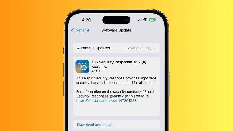 蘋果發布快速安全響應更新：適用於更新 iOS 16.2 Beta 的設備