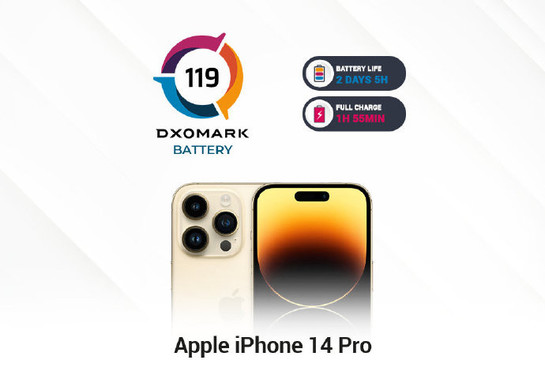 DXOMARK 公布 iPhone 14 Pro 電池總分：119 分