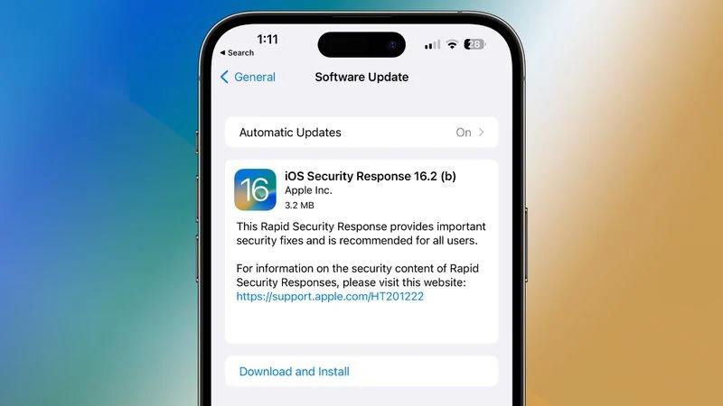 蘋果為升級到 iOS 16.2 Beta 的設備發布第二個快速安全響應更新