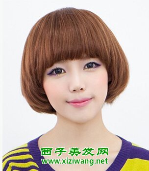25歲圓臉女士短髮造型
